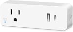 Geeni Commutateur + Chargez la prise intelligente avec 20W Chargement rapide USB-A & USB-C Ports - Plug mural Smart Outlet avec application et commande vocale - Adaptateur de prise multi Wi-Fi compact fonctionne avec Alexa & Google Accueil
