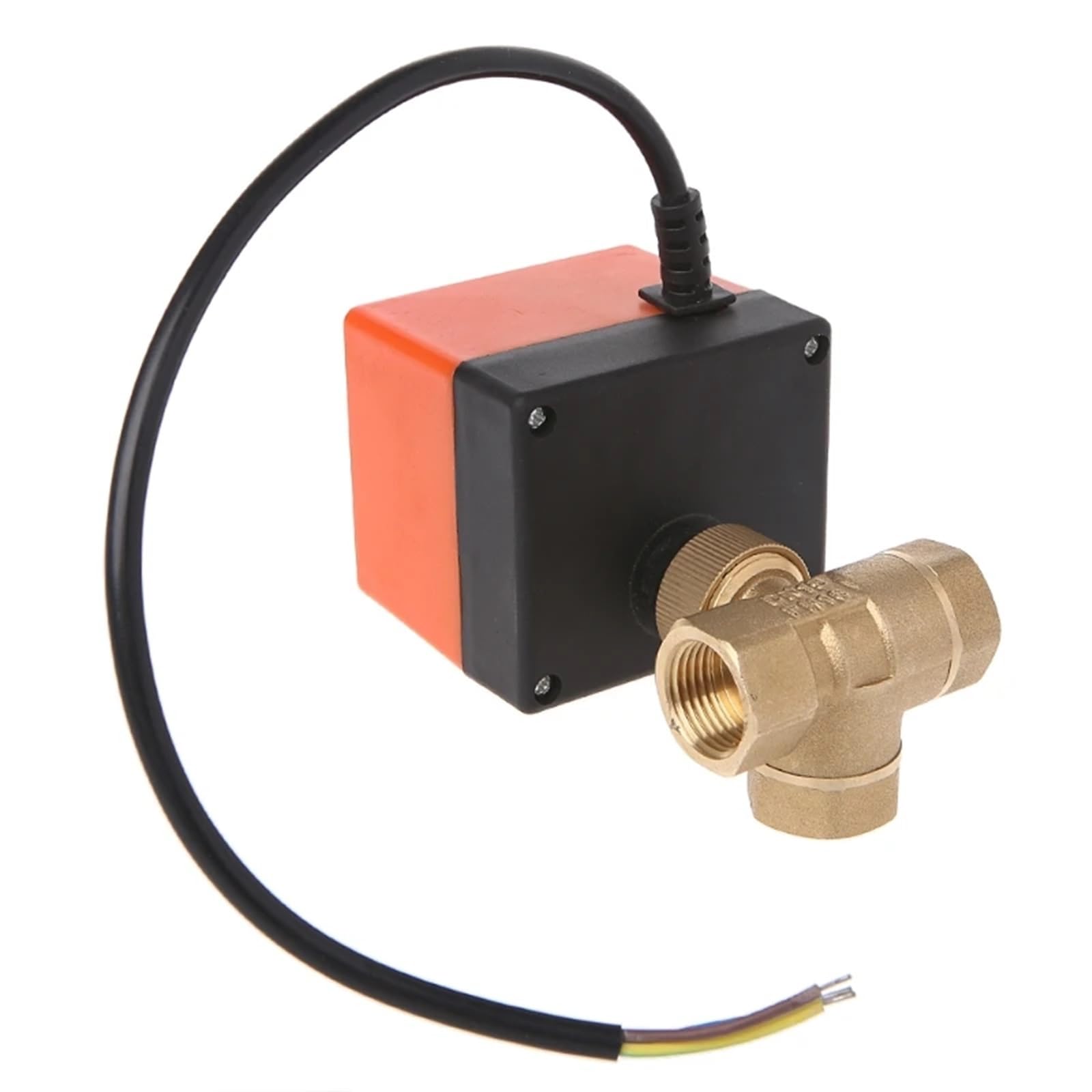 Valvola a sfera a 3 vie in ottone da 1/2" 3/4" 1" con attuatore motorizzato e controllo del flusso(3/4",24VAC)