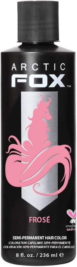 ARCTIC FOX Vegan and Cruelty-Free Semi-Permanent Hair Color Dye (8 Fl Oz, FROSE)