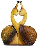 Tamaño: 11/8,5/5,5 cm Figura de resina para pareja de caracoles enamorados 11/8,5/5,5 cm
