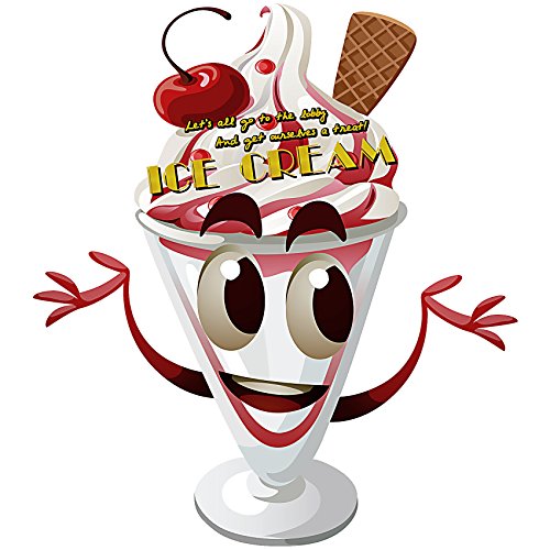 musykrafties Ice Cream Movie Night Large Prepasted Food Sign Dancing Snacks Theater Cutout Wall Mural Decal Stickers 18