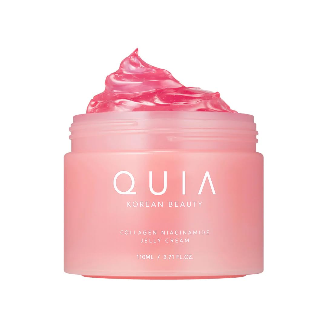 QUIA Collagen Jelly Cream – Lightweight Gel Moisturizer for Glowing, Plump Skin – With Niacinamide, Peptides & Panthenol – Korean Skincare for Daily Hydration