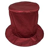 Adult Shiny Burgundy Top Hat - Fun New Year, Costume, Birthday, Party Accessory