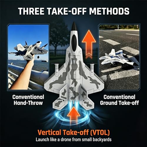 Image of 4-CH F-22 Raptor RC Plane,Vertical Flight Mode,Upgraded Dual Motors