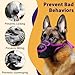 LUCKYPAW Dog Muzzle, Patented Mesh Muzzle for Large Medium Small Dogs Allows Full Pant Drinking Mouth Cover to Prevent Biting Chewing Scavenging Adjustable Breathable Mouth Guard(Purple,S)
