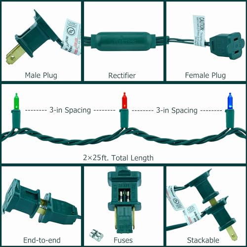 Yuletime BMD-L-100E/2F Multicolor Led Christmas Lights 200 Count 50 Ft thumb #5