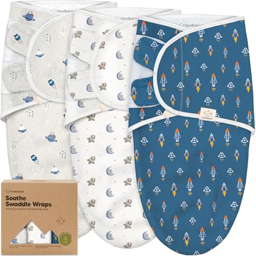 Image of KeaBabies 3-Pack Organic Baby Swaddles for Newborns, Infant (0-6M)