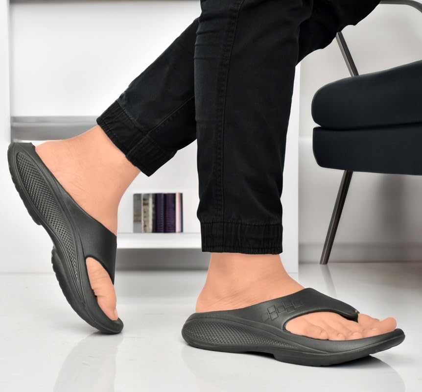Image of HEALTH FIT Super Soft Ortho Care Bounce Back|Anti-Skid & Comfortable Stylish Light weight |Waterproof Slipper for Daily Use| Flexiable for Men's HF11 Light Grey