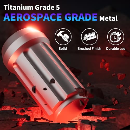 Image of Titanium Spline Lug Nuts M12x1.5-20pc Ultra Lightweight Closed End Wheel Nuts | High-Strength & Corrosion-Resistant Titanium Alloy | Includes 1 Socket Key | Nature Color for Customization