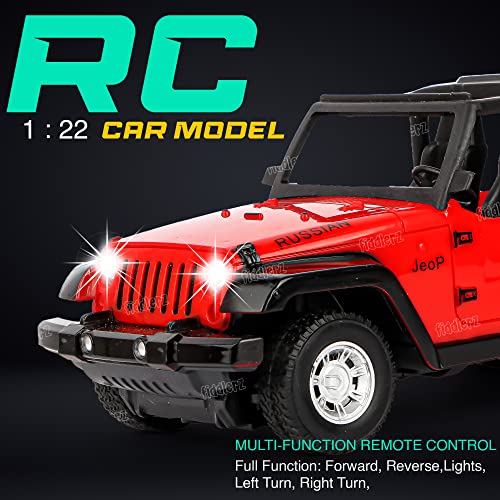 Image of Zest 4 Toyz Remote Control Car Toy for Kids | 1:22 High Speed Rechargeable RC Car Jeep Toy | Remote Control Cars Birthday Gift for Boys and Girls Age 3+ (Red)
