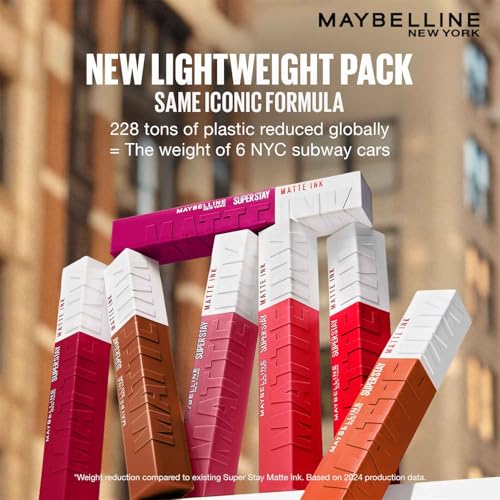 Image of Maybelline New York Superstay Matte Ink Liquid Lipstick - 16H Longwear Matte | Charmer, 5ml