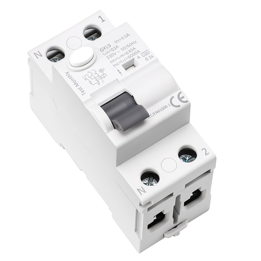Interrupteur différentiel super immunisé SI 63 A 300 mA, 2P, classe A et 6 kA.