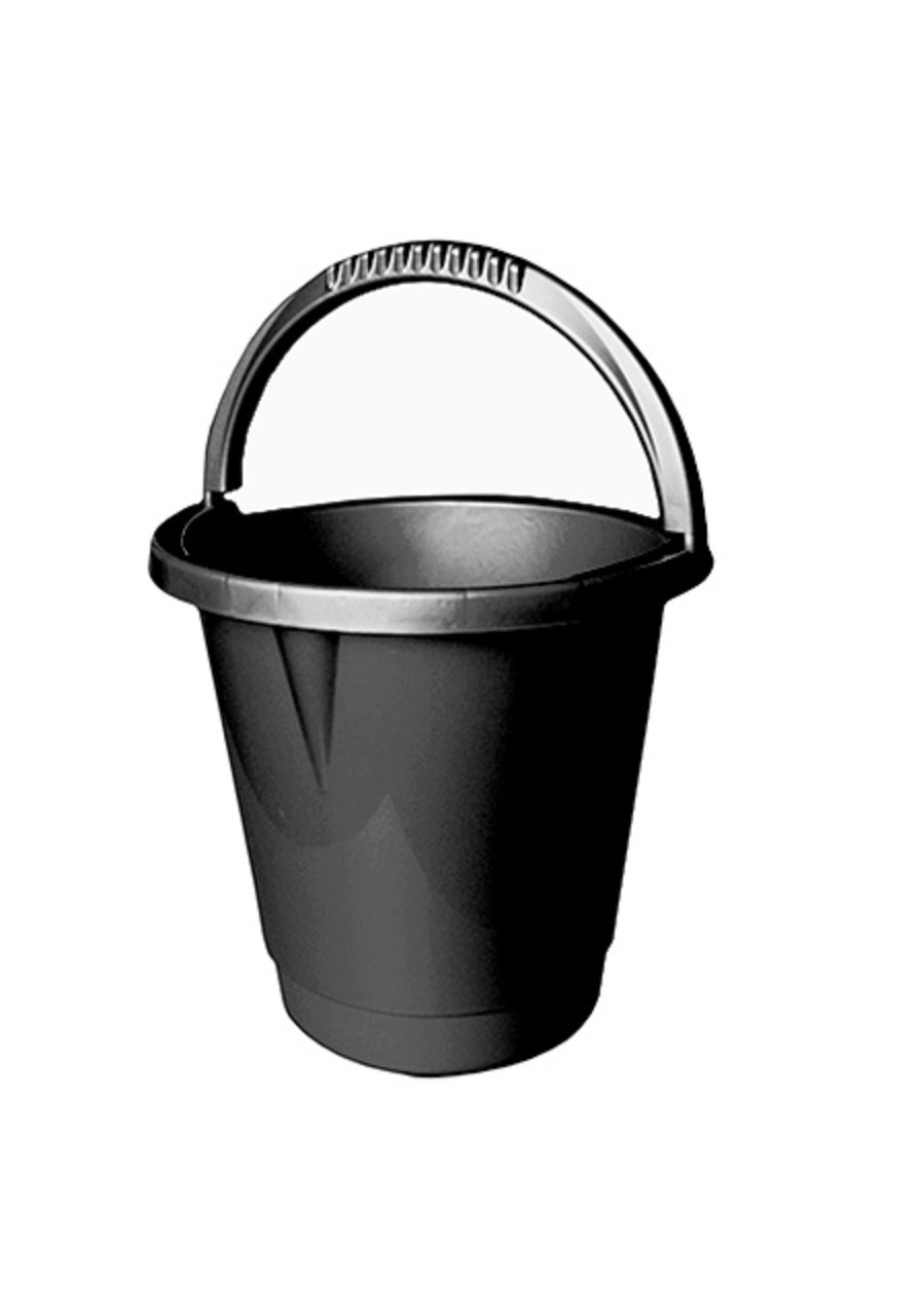 10Lt Durable Plastic Storage Cleaning Bucket with Handle (Ash)