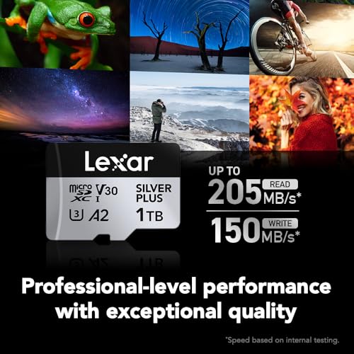 Lexar 1TB Silver Plus Micro SD Card, 205MB/s Read, 4K, V30, UHS-I - image 2