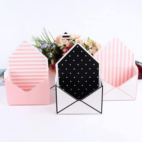 Miniatura 2 de XIZHI Caja de embalaje de flores de sobre plegable, 4 unidades, ramo de floristería, regalo creativo, cajas de papel para decoración de bodas,