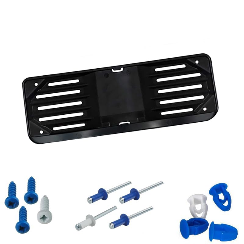 Portatarga Anteriore Auto Universale - Plastica Nera - 37,5x11,5 Cm - EU - Foto 8