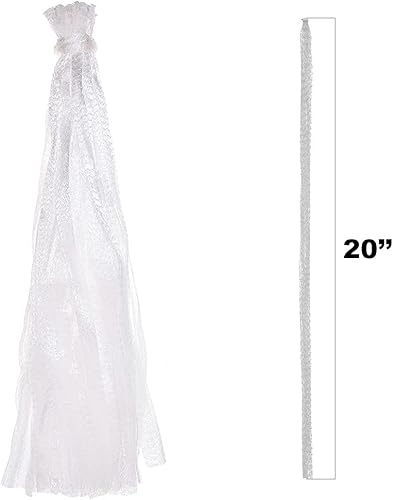 Miniatura 2 de 100 piezas de red de nailon de malla reutilizable con cierres estilo bucle, red de malla de nailon reutilizable roja de 20 pulgadas, juguetes de