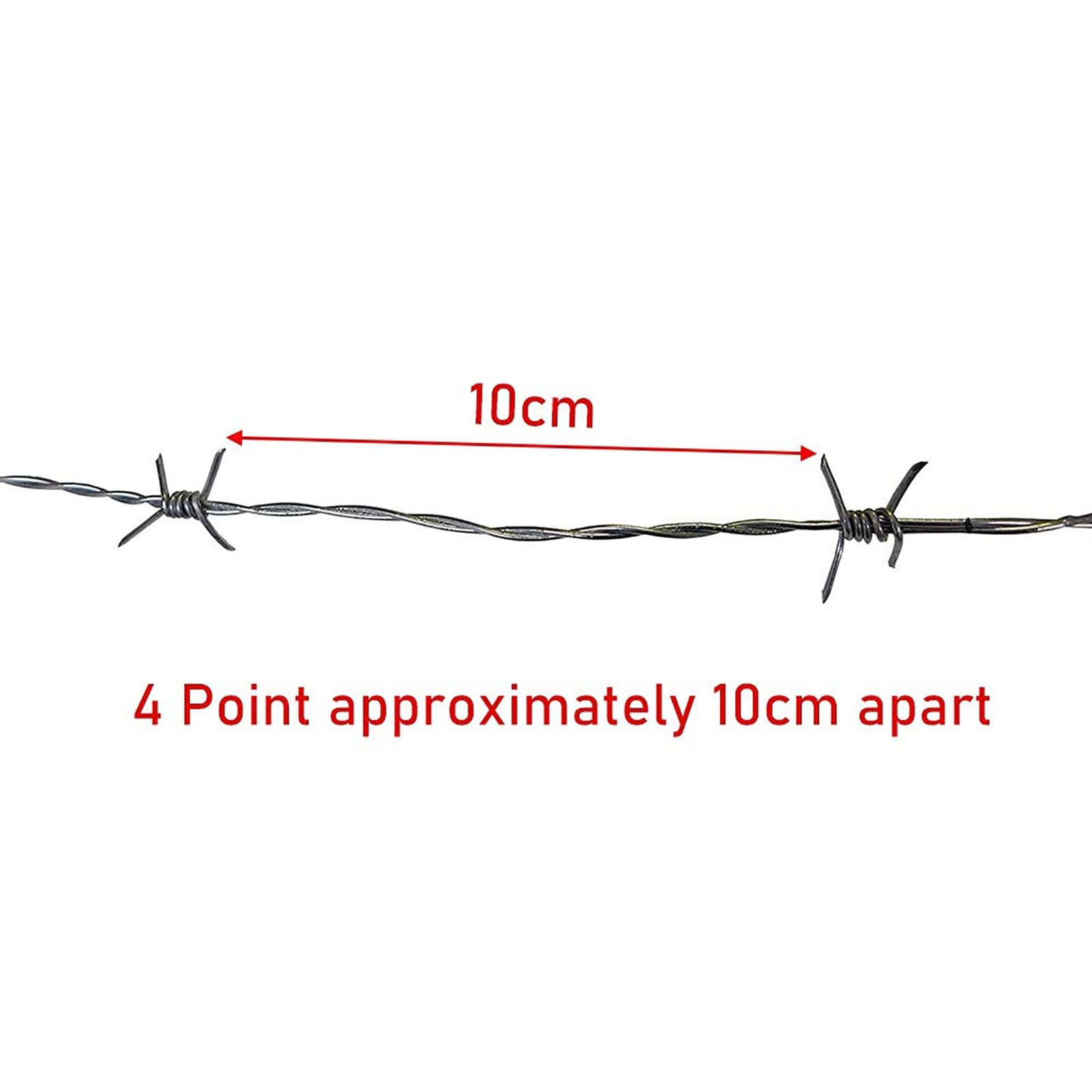 Alambre de Espino Anti-Escalada - Rollo Galvanizado para Vallas de Seguridad - Resistente a la Intemperie - Uso en Jardines/Campos,2mm,100m(328ft)