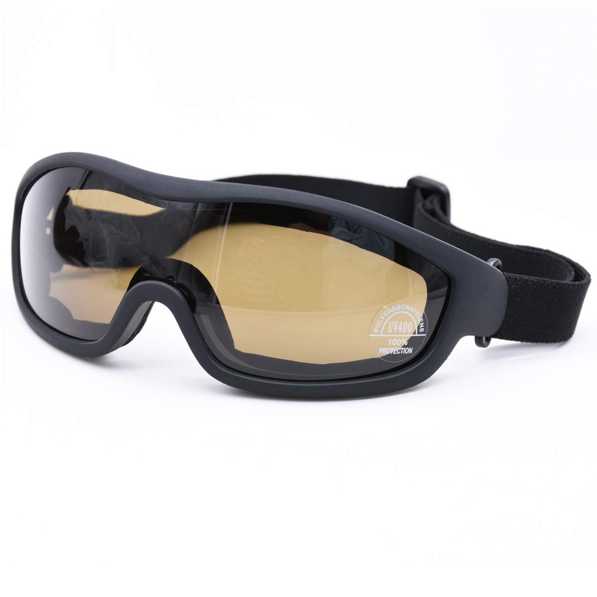 Occhiali protettivi UV per esterni, protezione da moto, antipolvere, occhiali da combattimento, occhiali militari, occhiali tattici per esterni, per prevenire particelle e nebbia (tè)