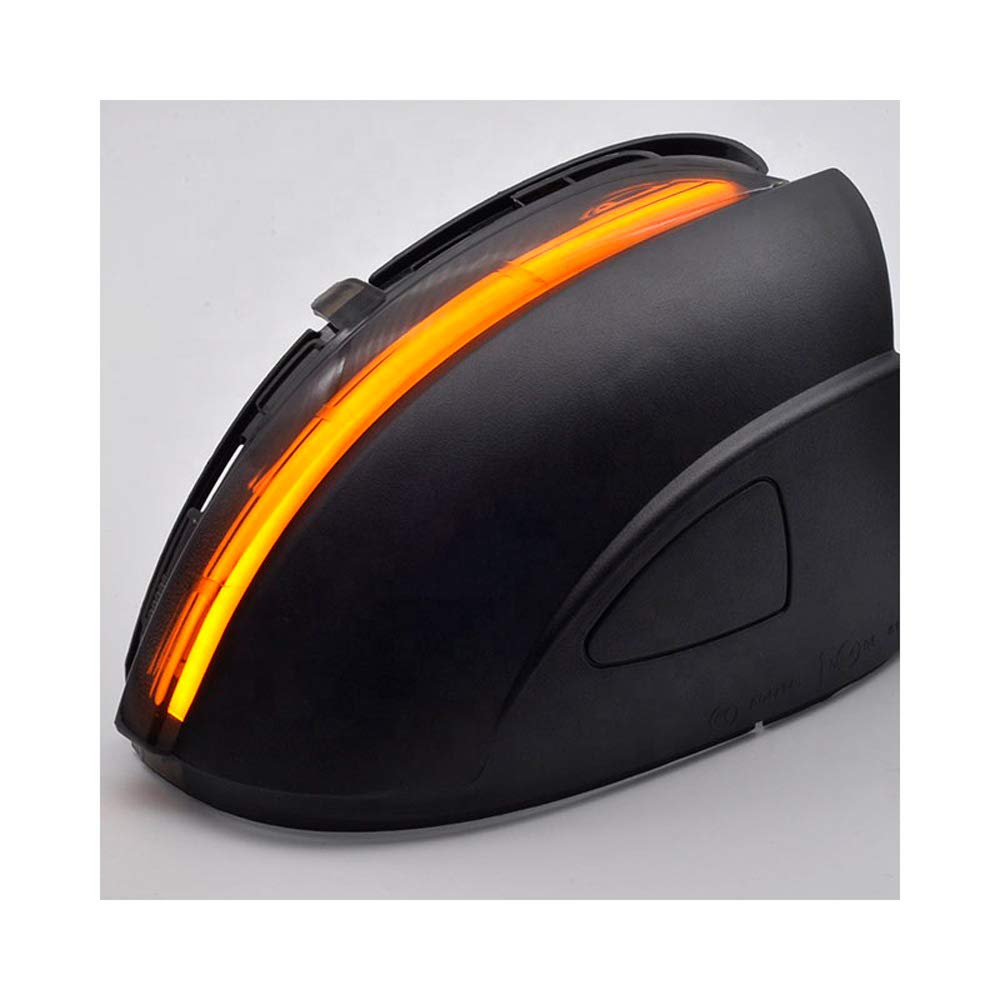 Indicatori di direzione laterali per specchietti retrovisori - compatibile con Volkswagen Jetta VI/Beetle/Passat 3C 2011-2014 & CC/Scirocco 2008-/Eos 2009- - Grigio - incl. luci dinamiche