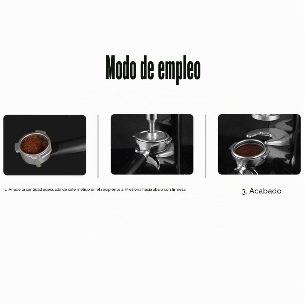 Tamper de café manual de acero inoxidable Tamper dinamométrico Tamper eléctrico de café negro con base de apisonamiento para cafetería Inicio
