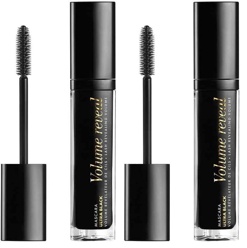 Mascara Volume Reveal Bourjois Ultra Black 22 lot de 2 avec miroir grossissant
