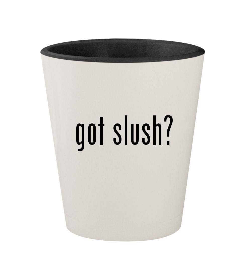got slush? - Ceramic White Outer & Black Inner 1.5oz Shot Glass