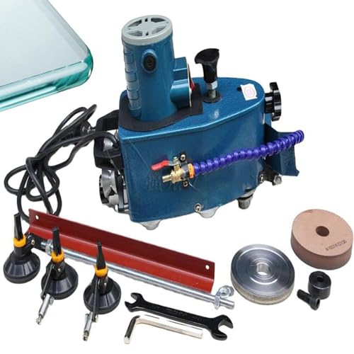 LSBHPPD Piccola Molatrice per Vetro Portatile,Molatrice Elettrica Molatura del Vetro, Smerigliatrice per Bordi Smussati Rotondi Dritti 8000 Giri/Min con Ruota Lucidante