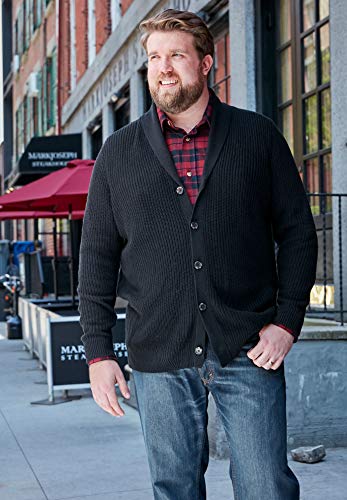 Kingsize 13049641289MK4XL~4XL Men'S Big & Tall Shaker Knit Shawl-Collar Cardigan Sweater thumb #3