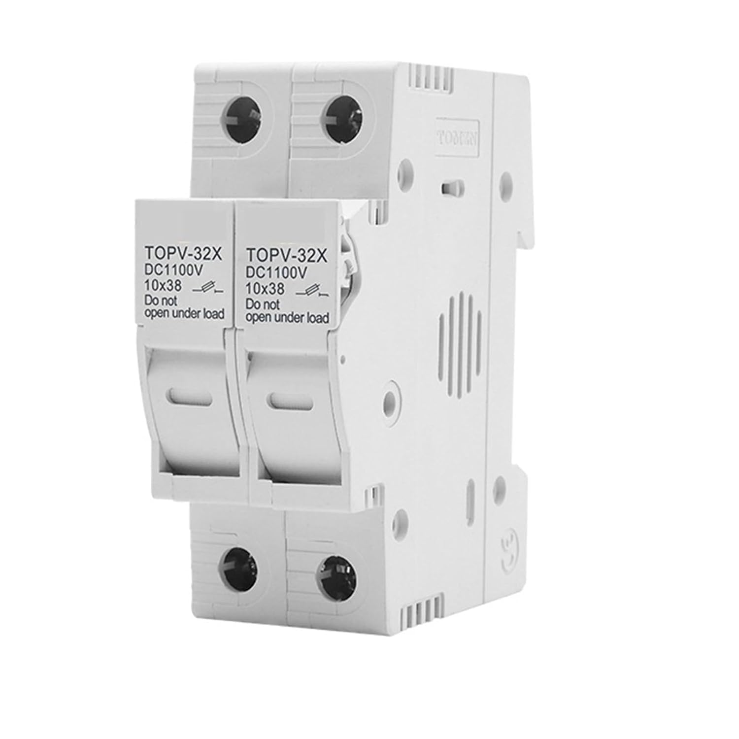 1P 2P DC Fuse Holder 10 * 38mm High Voltage Solar PV 1100V TOPV-30 1Pcs(15A,2P with LED)