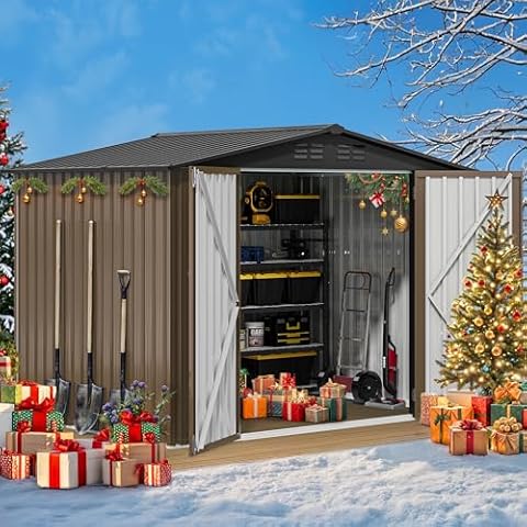 DWVO 8x6 FT Outdoor Storage Shed Cover