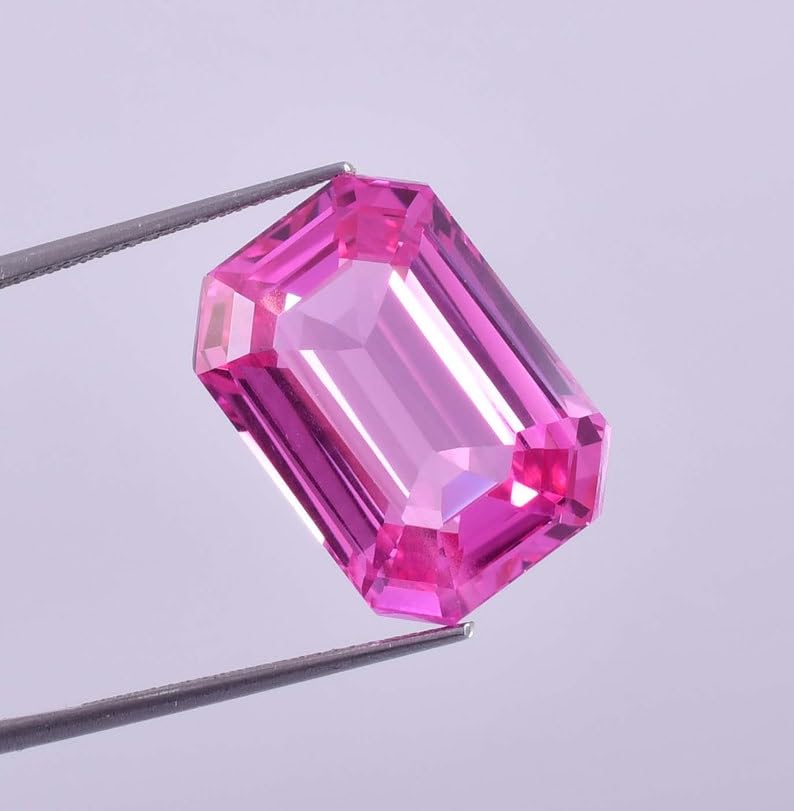 Saphir rose gemme naturelle 10x12 mm pour fabrication de collier et bague artisanale