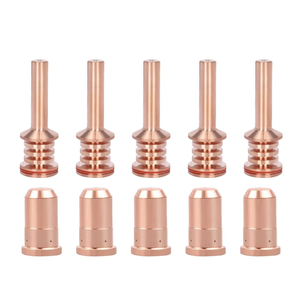5 électrodes 420132 et 5 buses 420134 pour consommables de découpe plasma PMX 30AIR, compatibles avec PMX 30 AIR