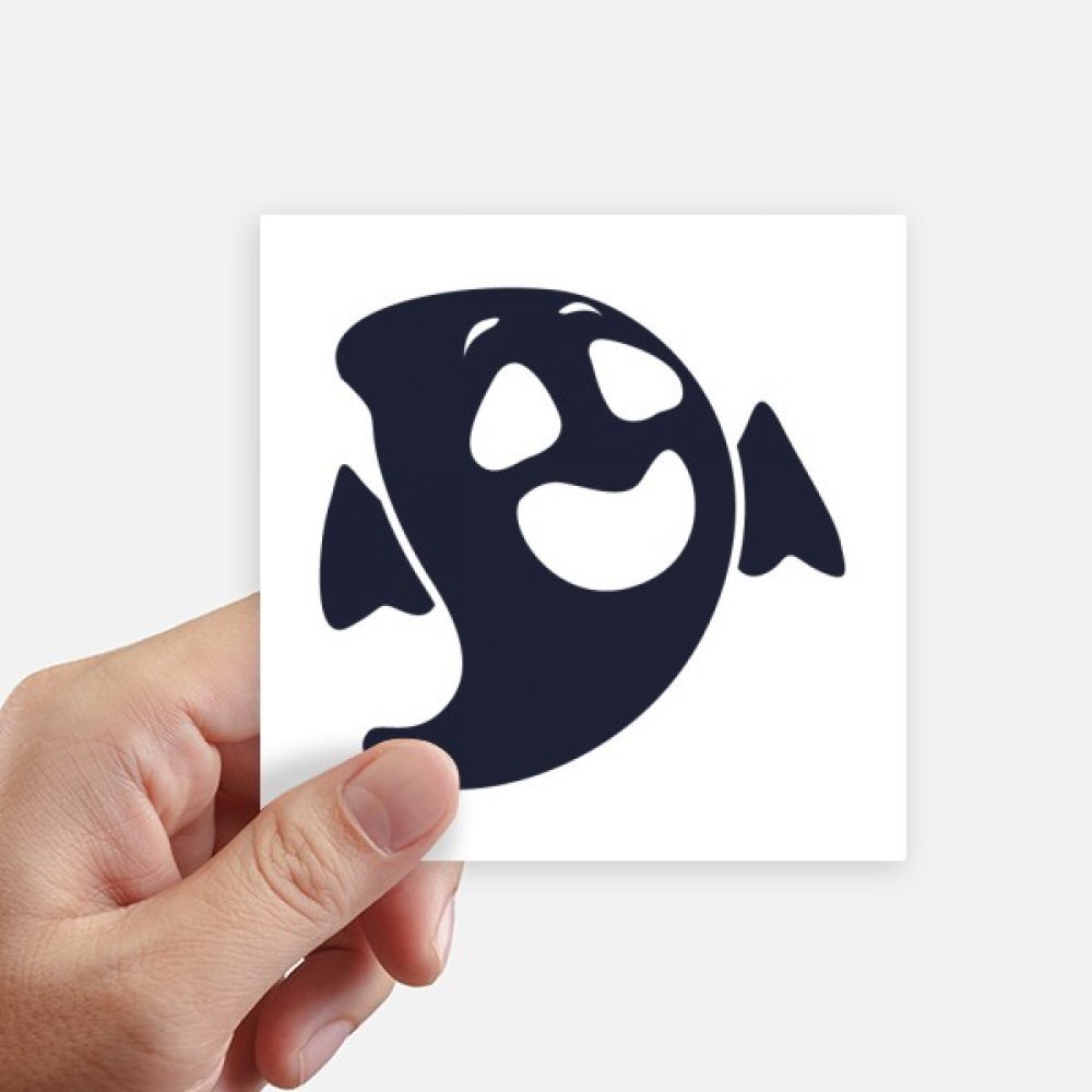 Autocollant carré Fantôme Plein de Rire DIYthinker Hallowmas pour valise et PC
