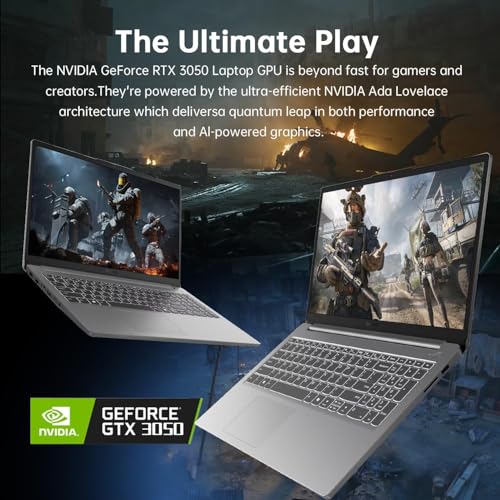Image of Lenovo LOQ Gaming Laptop RTX 3050 - Intel Core i5-12450HX Beat AMD Ryzen 5 7235HS - 15.6 inch FHD IPS Display 144Hz -32GB RAM - 2B PCIe SSD - Backlit Keyboard -Windows 11 -G-SYNC -HDMI Cable