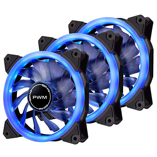 120mm白色LED PWMケースファン ５個セット　シュウ Amazon | EZDIY-FAB 120mm PWM白色PCケースファン LEDリング