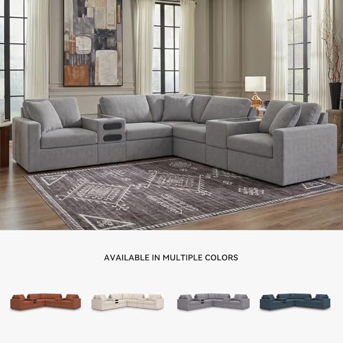 Image of Signature Design by Ashley 7-Piece Modular Sectional Sofa with Audio