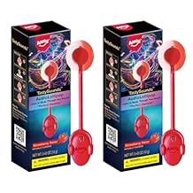 Amos Music Lollipop Candy Suckers, Singing Lollipop Sugar-Free, Unique Gift for Men & Women, Individually Wrapped Strawberry Flavor Combo Pack 2-Pack Bundle
