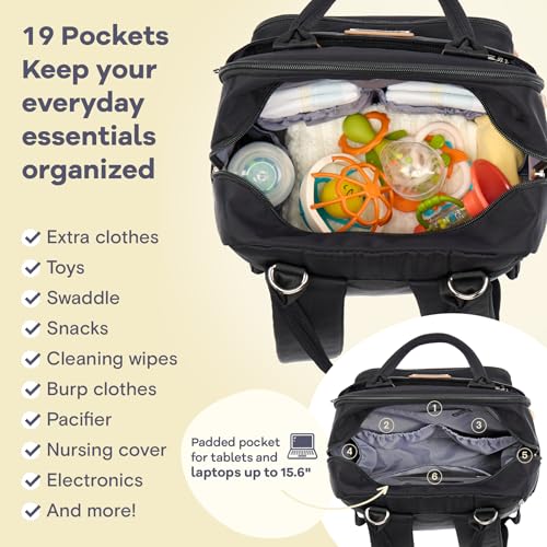 Ruvalino YW168-B Diaper Bag Backpack - Multifunction Waterproof Travel Essentials thumb #3