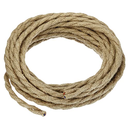 Câble électrique torsadé marron vintage PATIKIL 25Ft 18AWG fil luminaire DIY