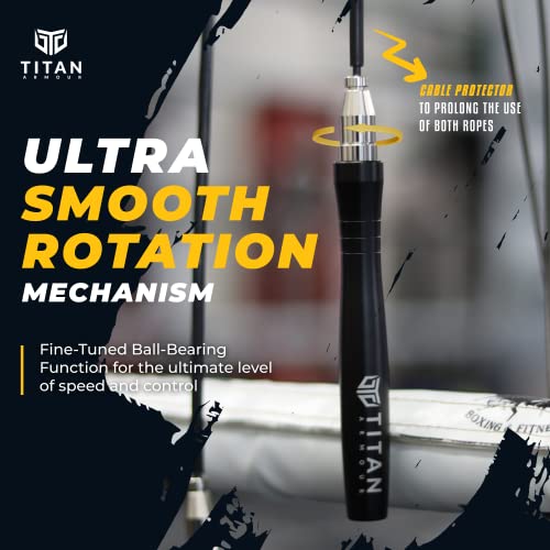 Cuerda de saltar ajustable para Crossfit y boxeo con protector de cable de acero 6