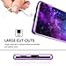 GUAGUA Compatible with Samsung Galaxy S21 FE 5G Case 6.4 Inch Glow in The Dark Noctilucent Luminous Space Nebula Slim Fit Cover Protective Anti Scratch Case for Galaxy S21 FE, Blue/Purple