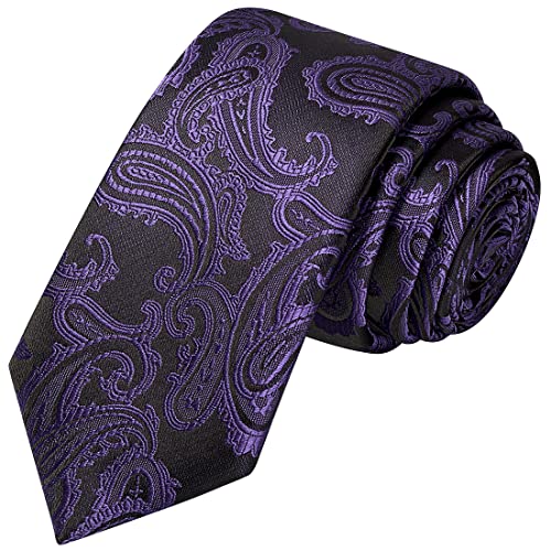 KissTies 2.4'' Skinny Tie For Men Royal Purple Slim Necktie + Gift Box