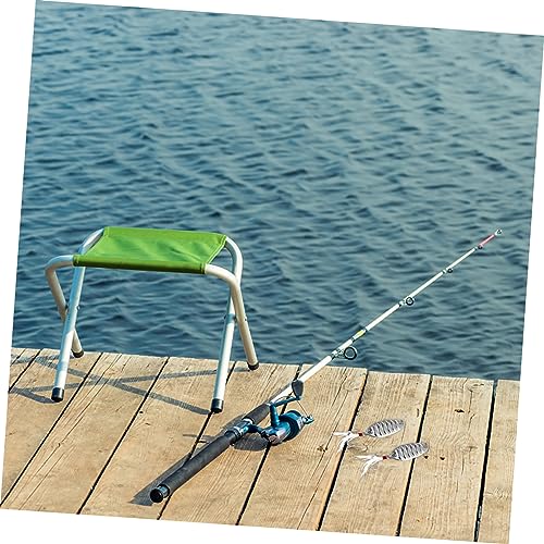 KESYOO 2Pcs Fishing Metal with Treble Hooks Durable Flat Stripe Angler Jigging Baits for Bass Pike Perch and Trout Fishing4