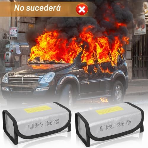 Miniatura 5 de Ctyueyun 2 Unidades Lipo Safe Bag,Akku Tasche Feuerfest,Explosionsgeschützte Feuerfeste Sicherheitsschutztasch Für Akku Lipo,Ebike Akku Tasche Feuerfest Für Laden Und Transport