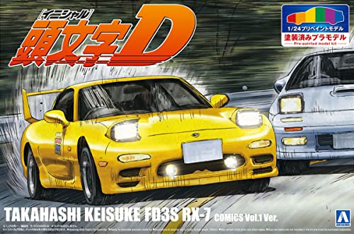 Aoshima-1/24 Initial D Takahashi Keisuke FD3S RX-7 Ver. miniatura 1