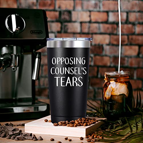 Spenmeta Lawyer Gifts For Men - Opposing Counsels Tears - Funny Defense Attorney Court Cup - Lawyers Graduate Law Student Graduation, Birthday, Christmas Gifts, 20Oz Lawyer Tumbler #TOP2