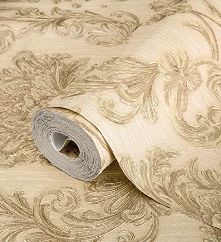 Papier peint vinyle damas lavable pour rénover mur et meuble - 4