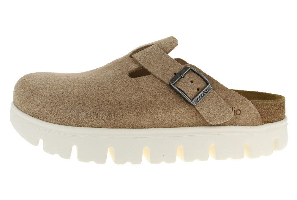 Birkenstock Scarpa Donna Sabot Boston Pap Chunky in Suede Warm Sand D25BI01 1026176