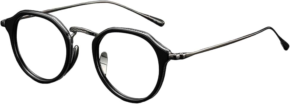 Amazon.co.jp: [T TOOYFUL] クラシックヴィンテージ純チタンメガネ 